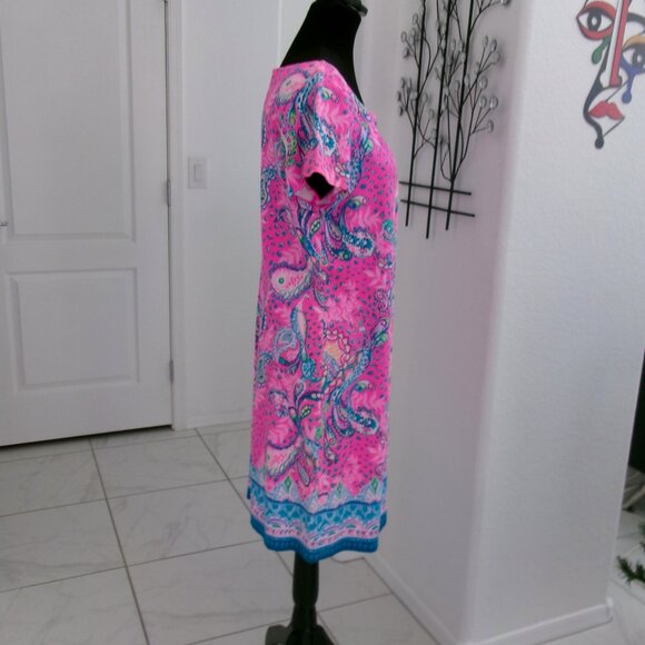 New Lilly Pulitzer Sophieletta UPF 50 Short Sleeve Sheath Dress L NWOT Pink - Picture 4 of 14
